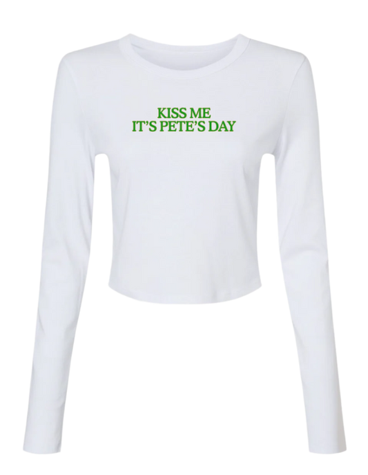 Pete's Day Ticket + Kiss Me Long Sleeve Baby Tee